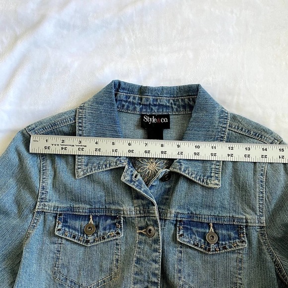 Style & Co | Beaded Jean Jacket | Size: Small - Picture 6 of 8